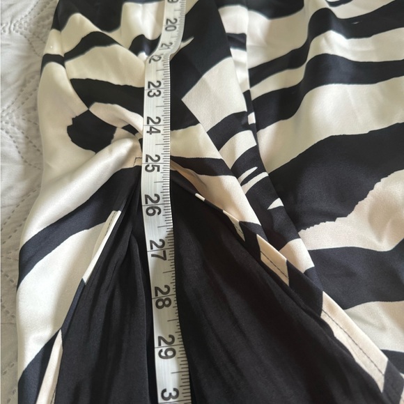 Free People Abby Satin lace up zebra print maxi dress with high split - Picture 6 of 14